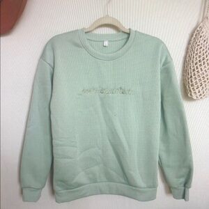 Overstimulated graphic embroidered sweatshirt